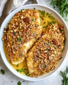 Honey Mustard Pecan Crusted Chicken