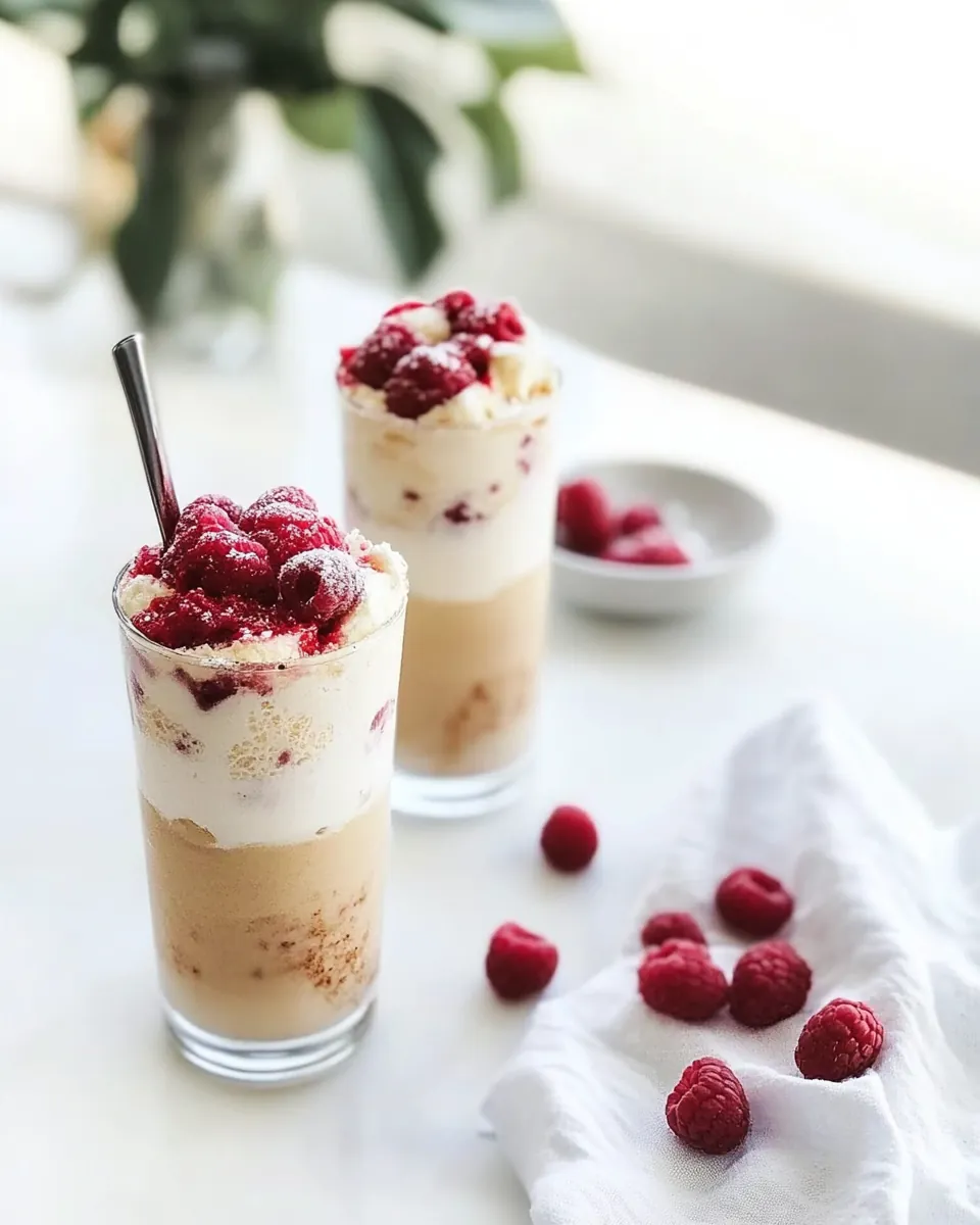 Iced Raspberry Lattes
