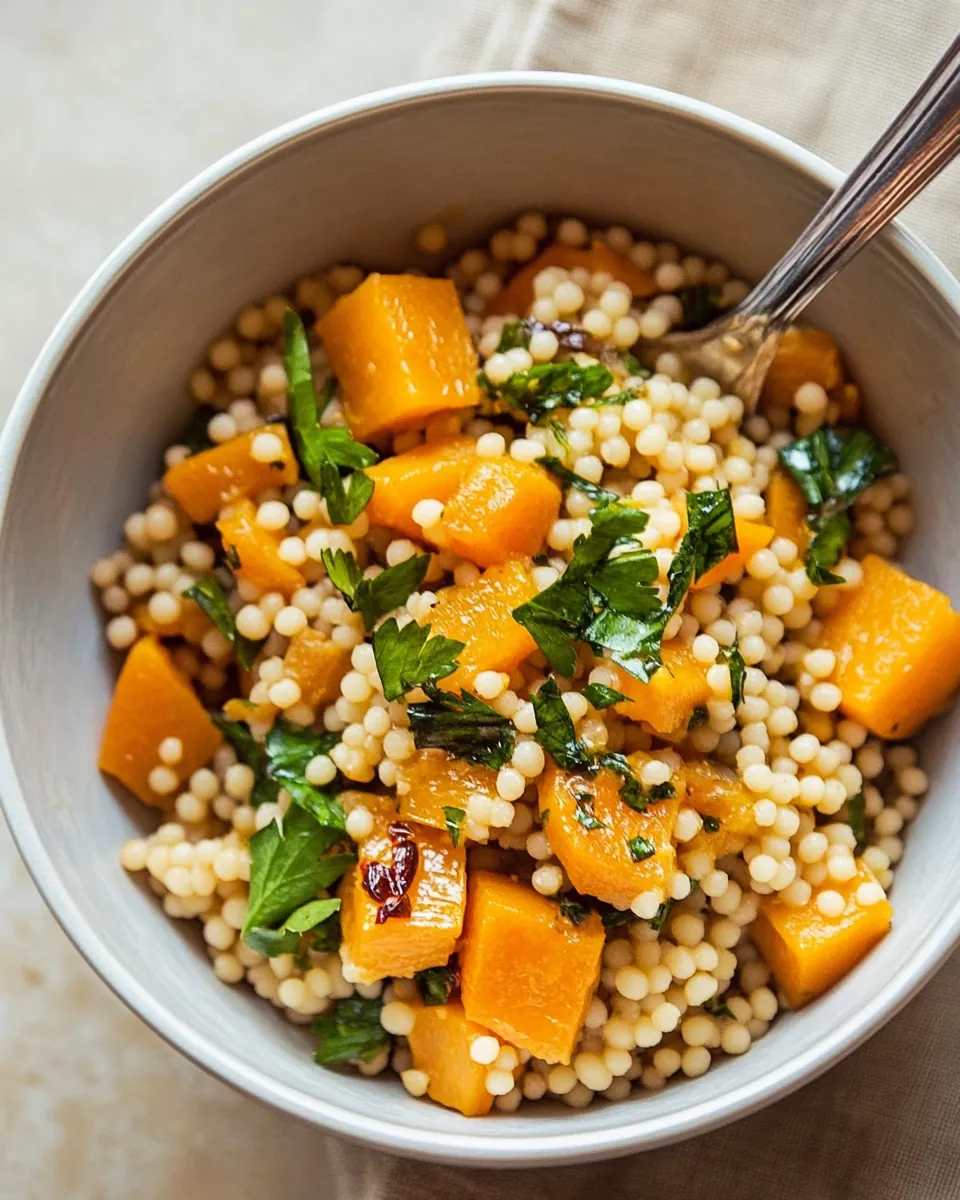 Israeli Couscous with Butternut Squash Preserved Lemons