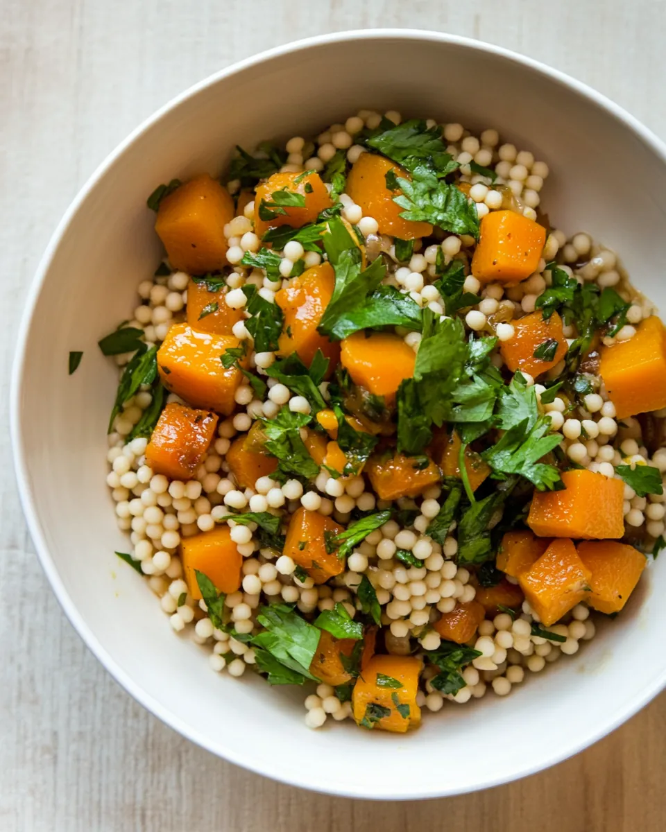 Israeli Couscous with Butternut Squash Preserved Lemons