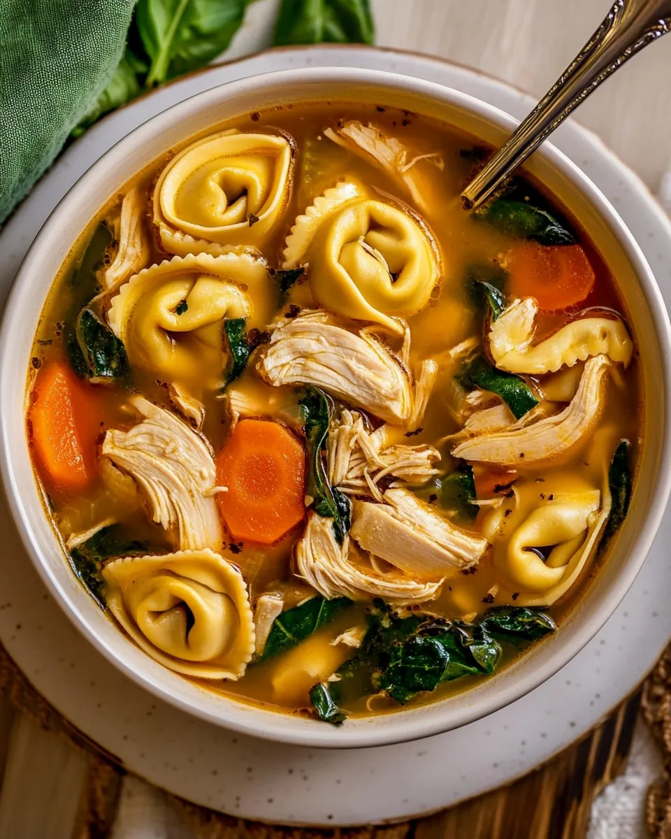 Italian Chicken Tortellini Soup