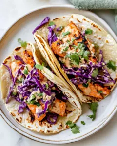 Korean Inspired Salmon Tacos
