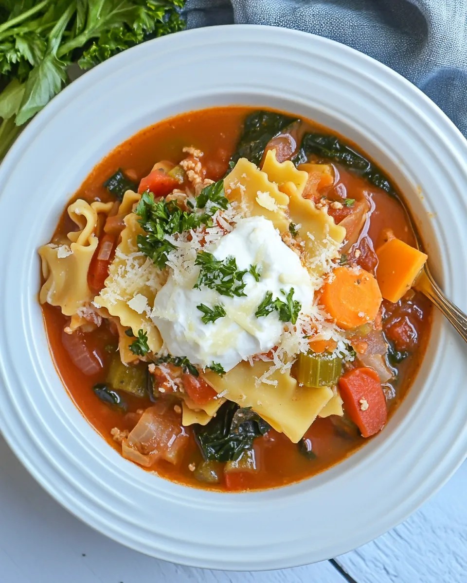 Lasagna Vegetable Soup
