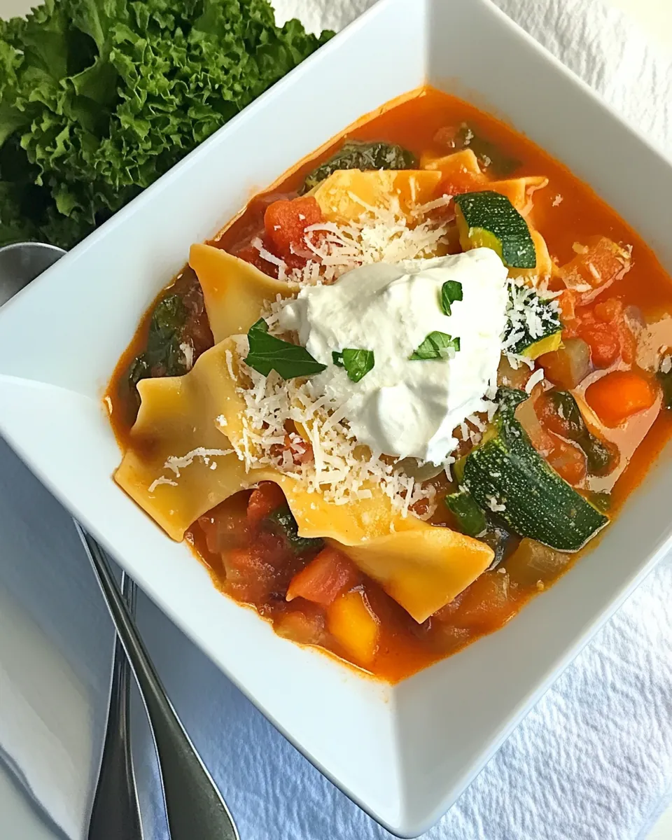 Lasagna Vegetable Soup