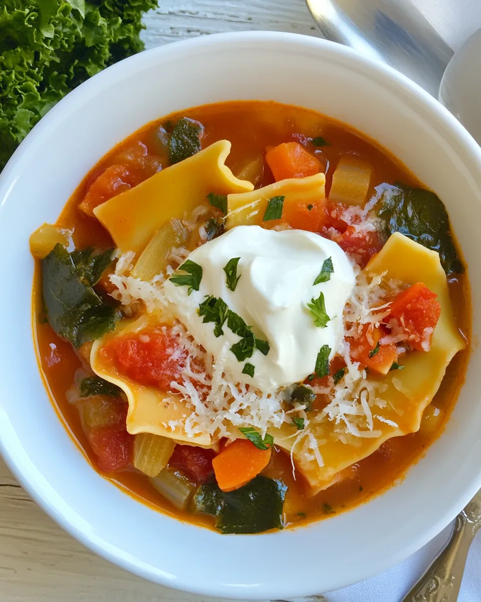 Lasagna Vegetable Soup
