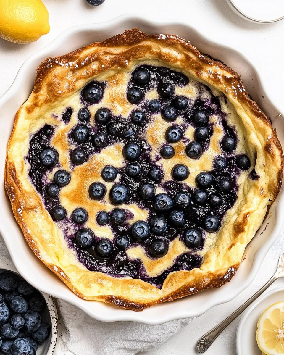 Lemon Blueberry Dutch Baby