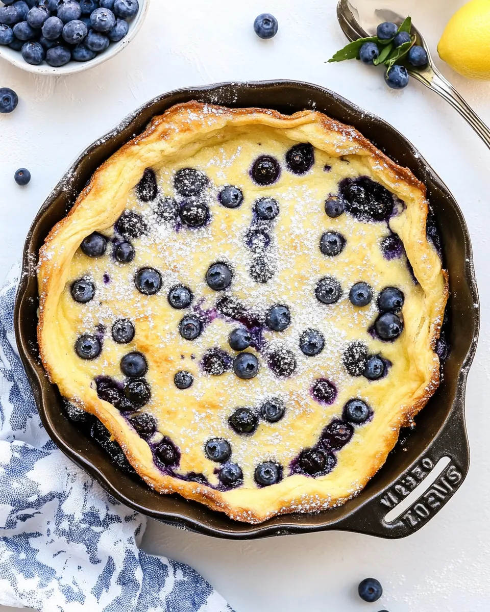Lemon Blueberry Dutch Baby
