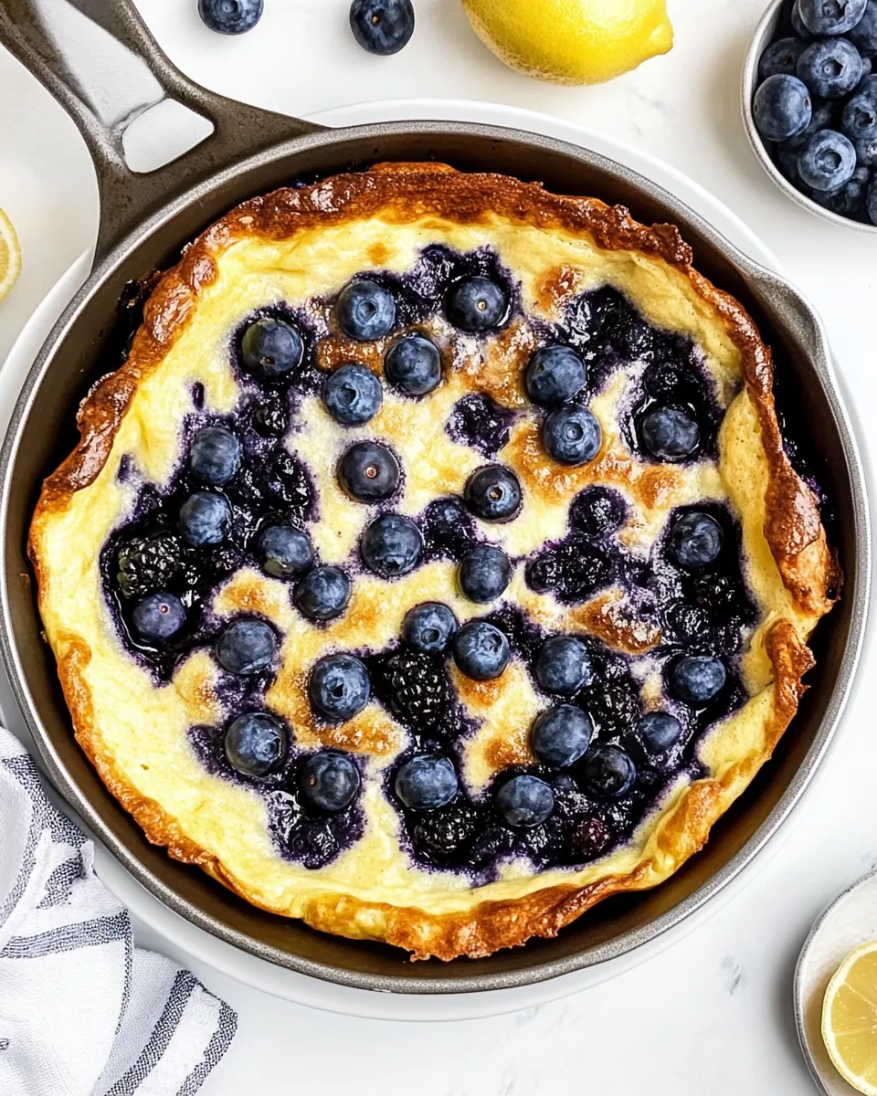 Lemon Blueberry Dutch Baby
