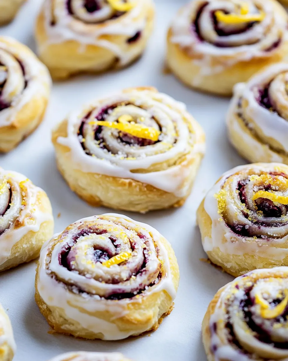 Lemon Blueberry Pastry Rolls