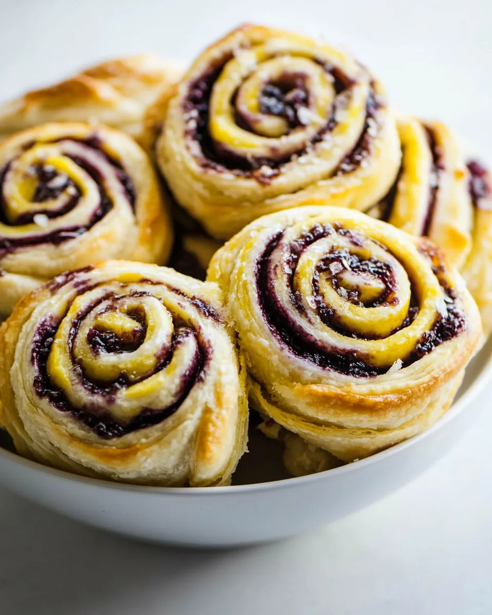Lemon Blueberry Pastry Rolls
