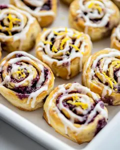 Lemon Blueberry Pastry Rolls