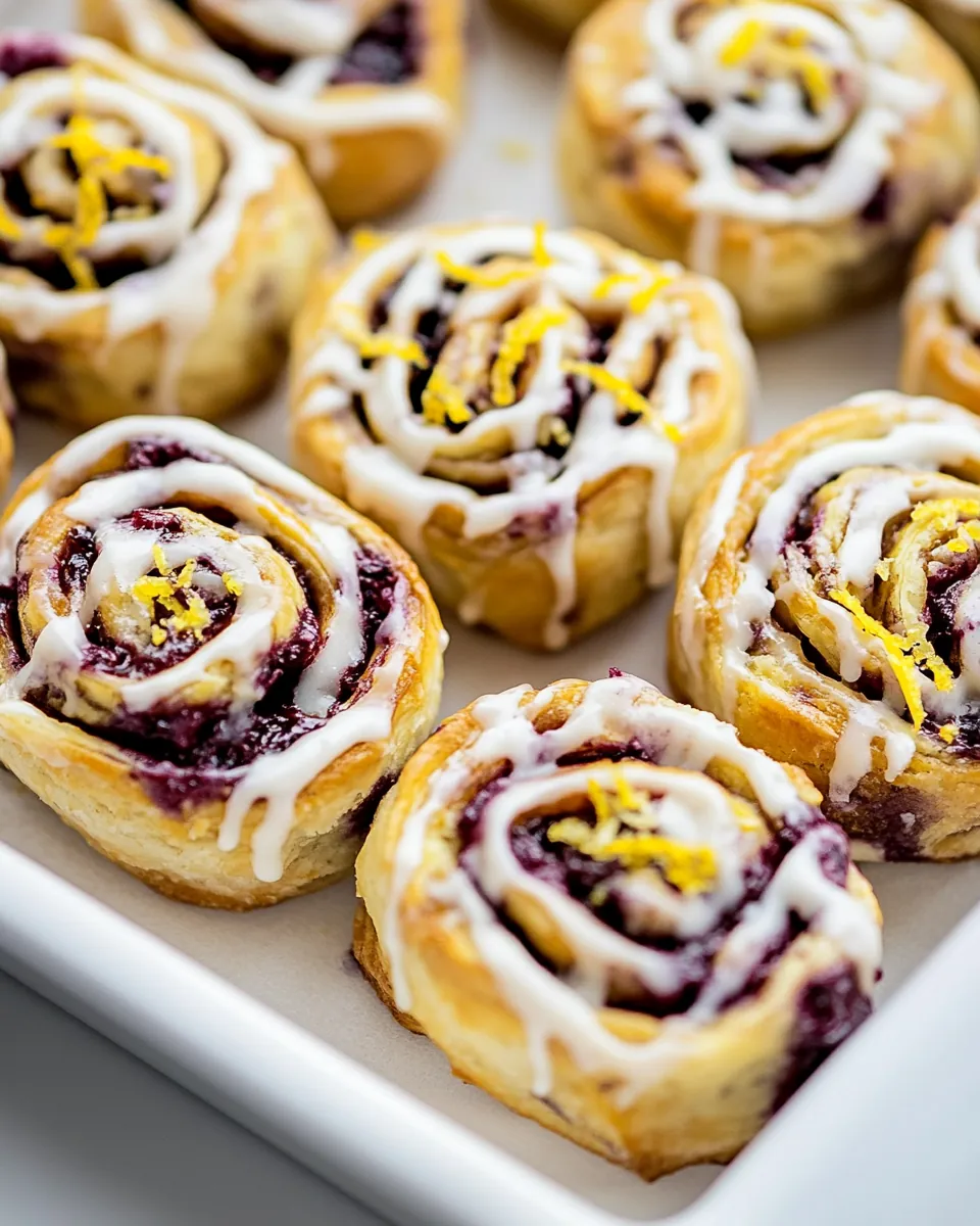 Lemon Blueberry Pastry Rolls