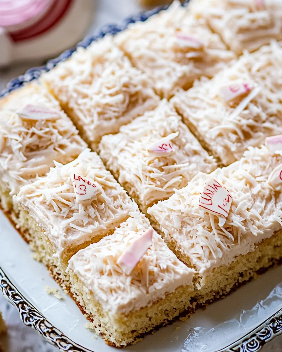 Lemon Coconut Vanilla Sheet Cake
