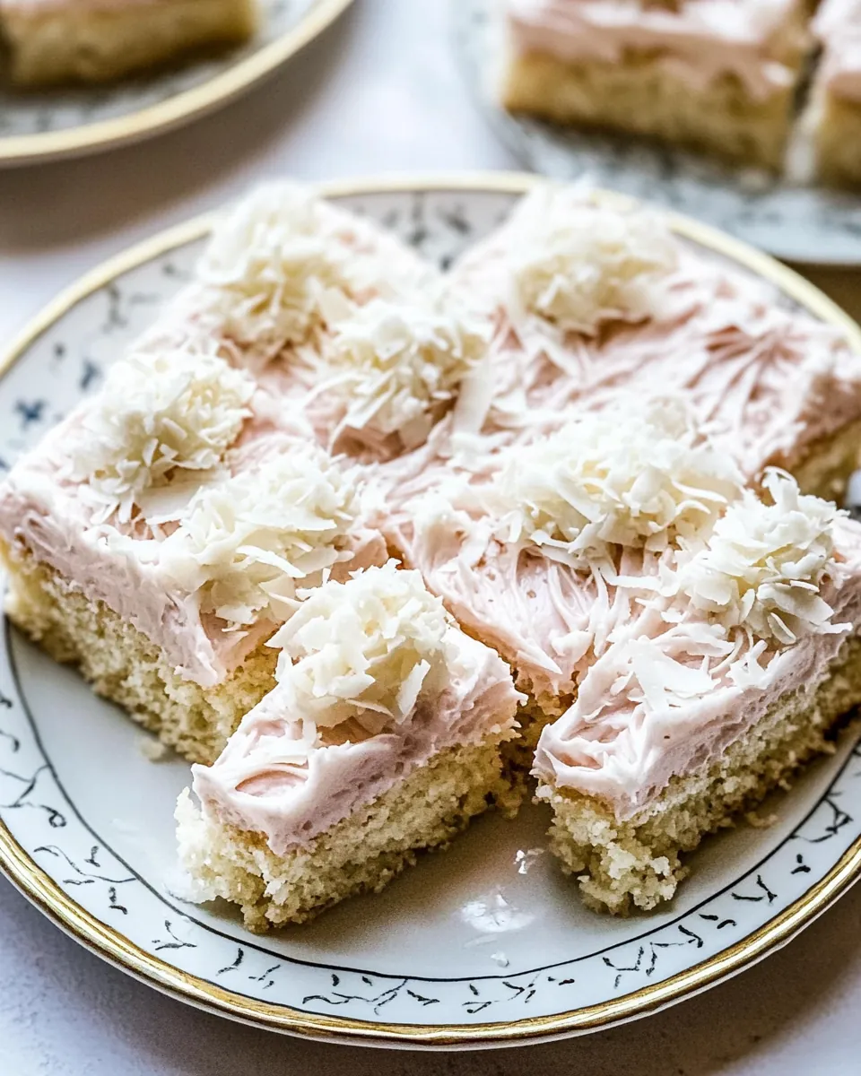 Lemon Coconut Vanilla Sheet Cake