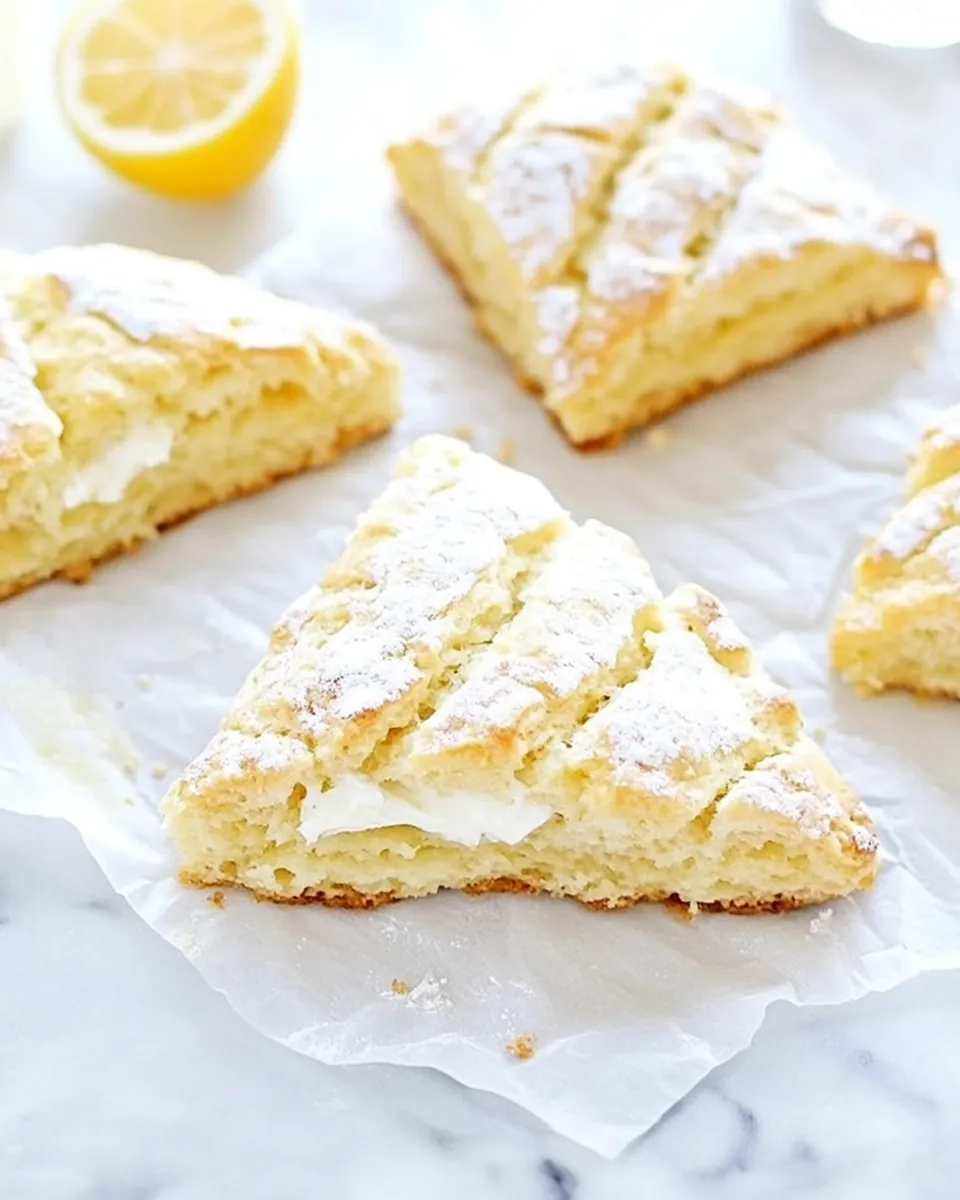 Lemon Cream Cheese Scones