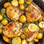 Lemon Herb Chicken and Potatoes Skillet