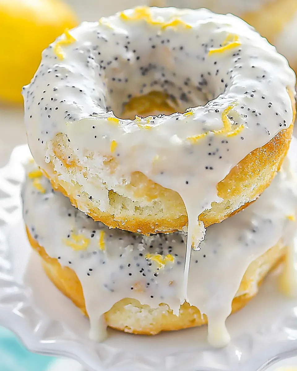 Lemon Poppy Seed Donuts