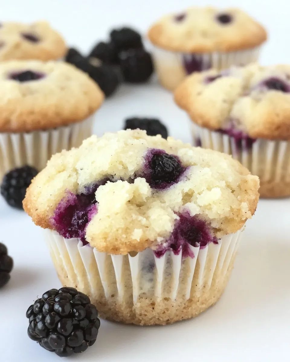 Lemon Ricotta Blackberry Muffins