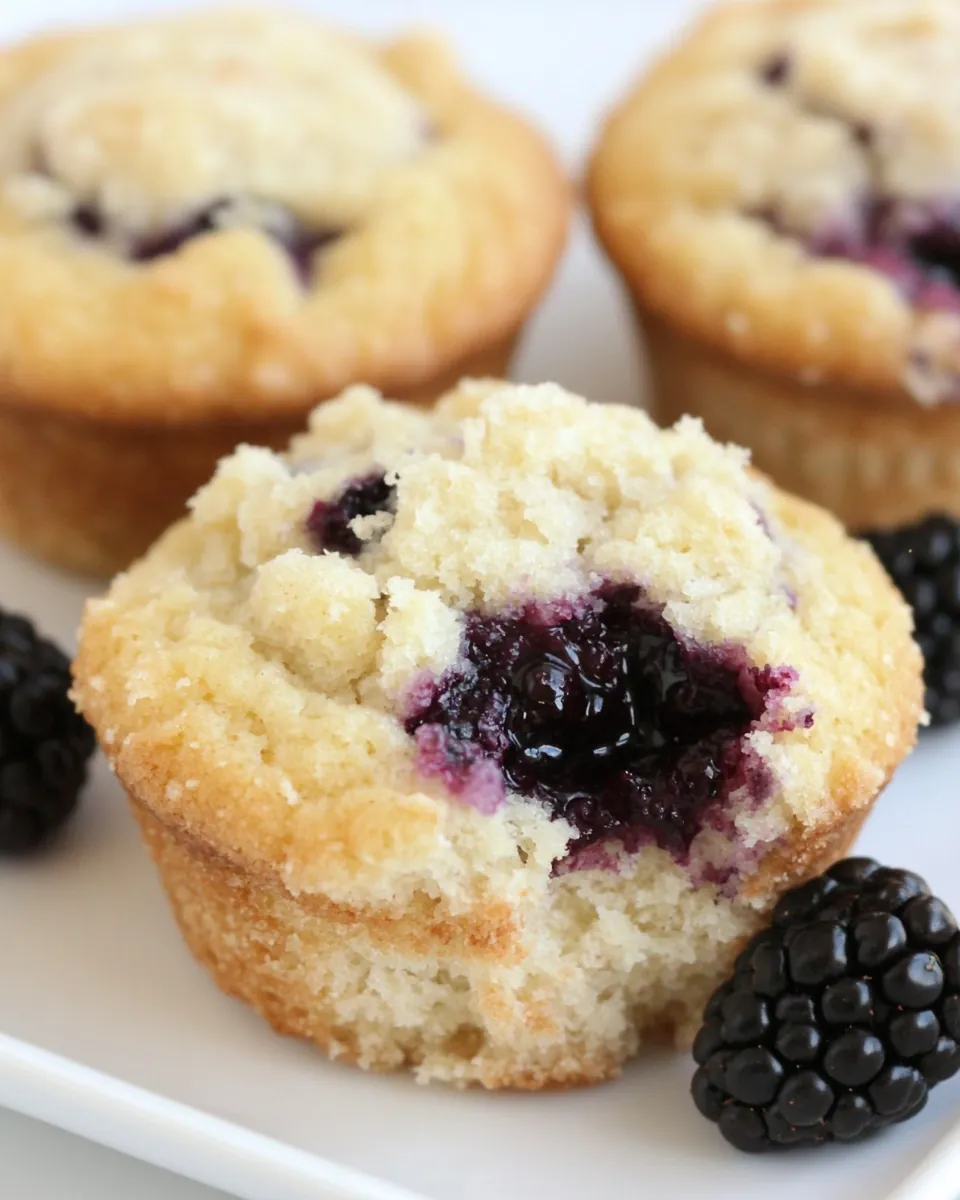 Lemon Ricotta Blackberry Muffins