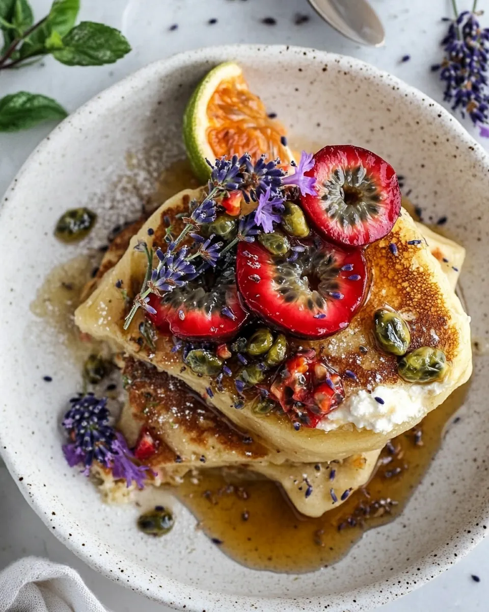 Lemon Ricotta Stuffed Syrian Pancakes