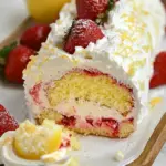 Lemon Strawberry Shortcake Cake Roll