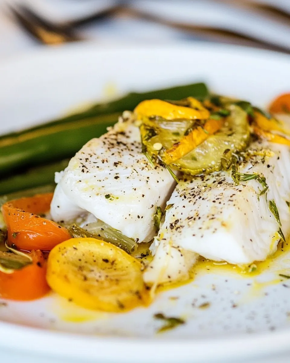 Light Elegant White Fish and Vegetables