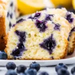 Lightened Up Blueberry Lemon Pound Cake