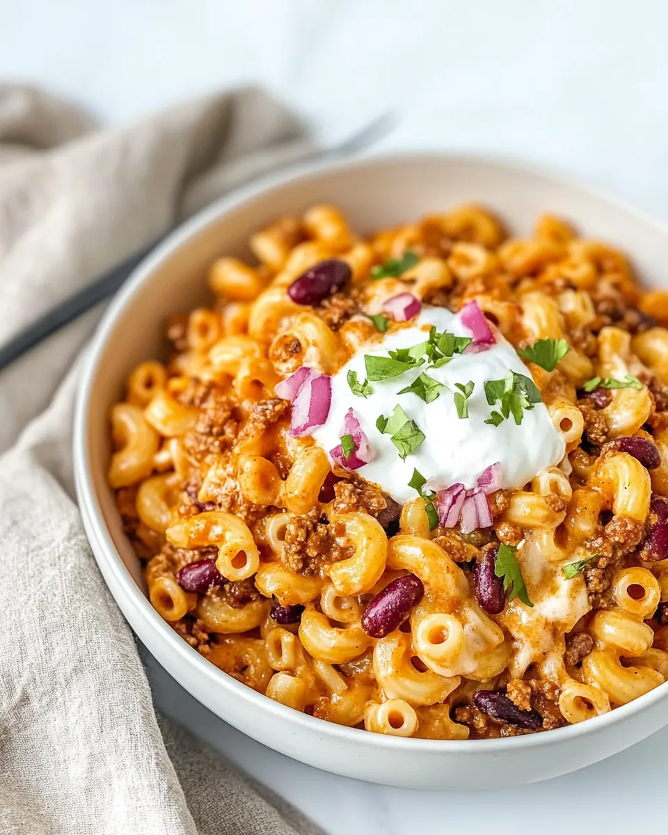 Loaded Chili Mac and Cheese