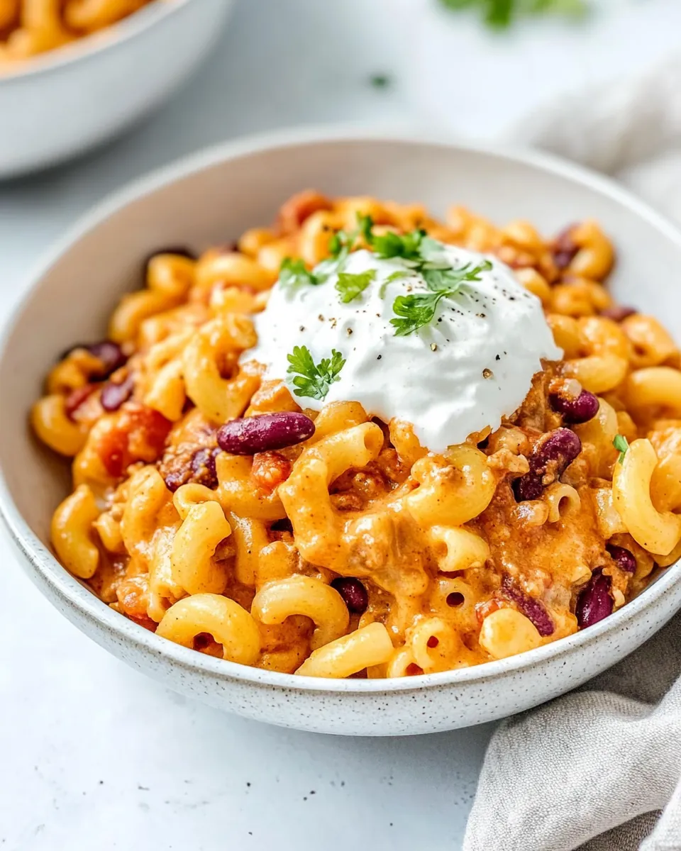 Loaded Chili Mac and Cheese