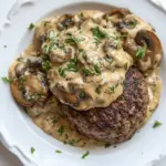 Low Carb Burgers with Creamy Mushroom Sauce