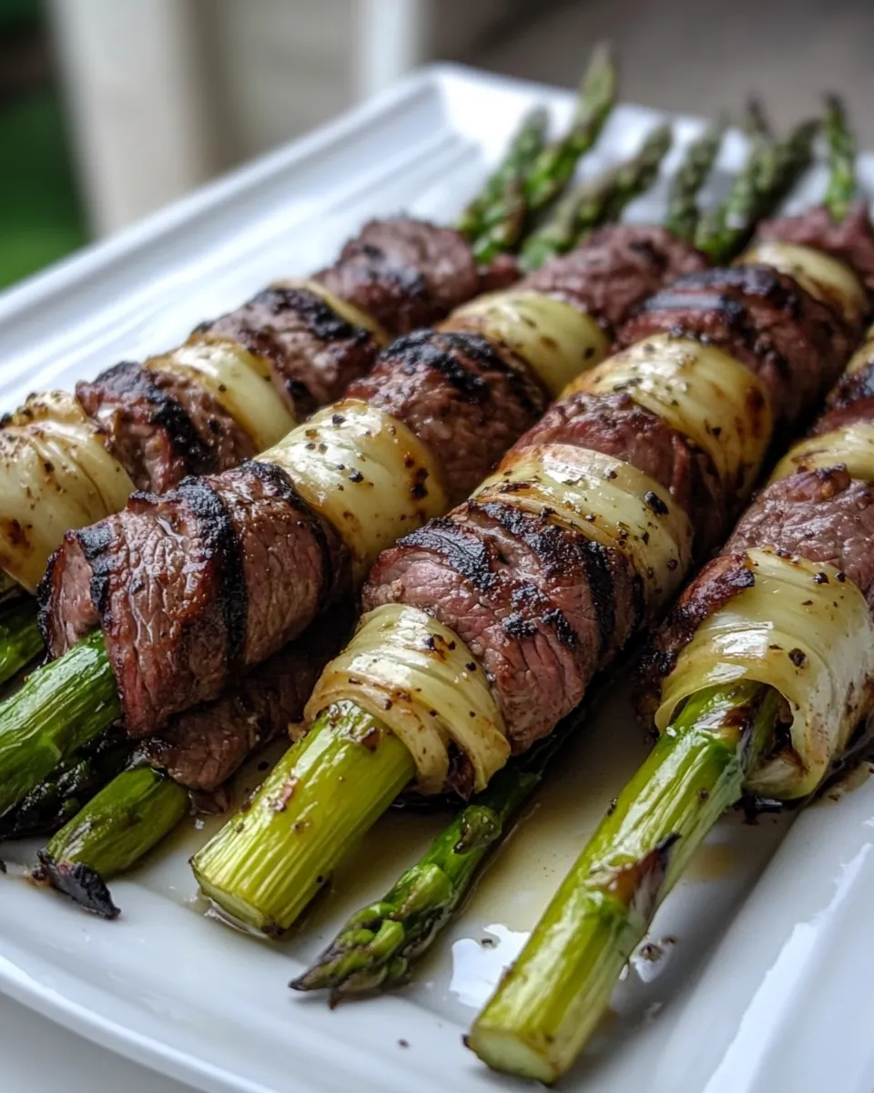 Macro Friendly Grilled Beef Asparagus Roll Ups