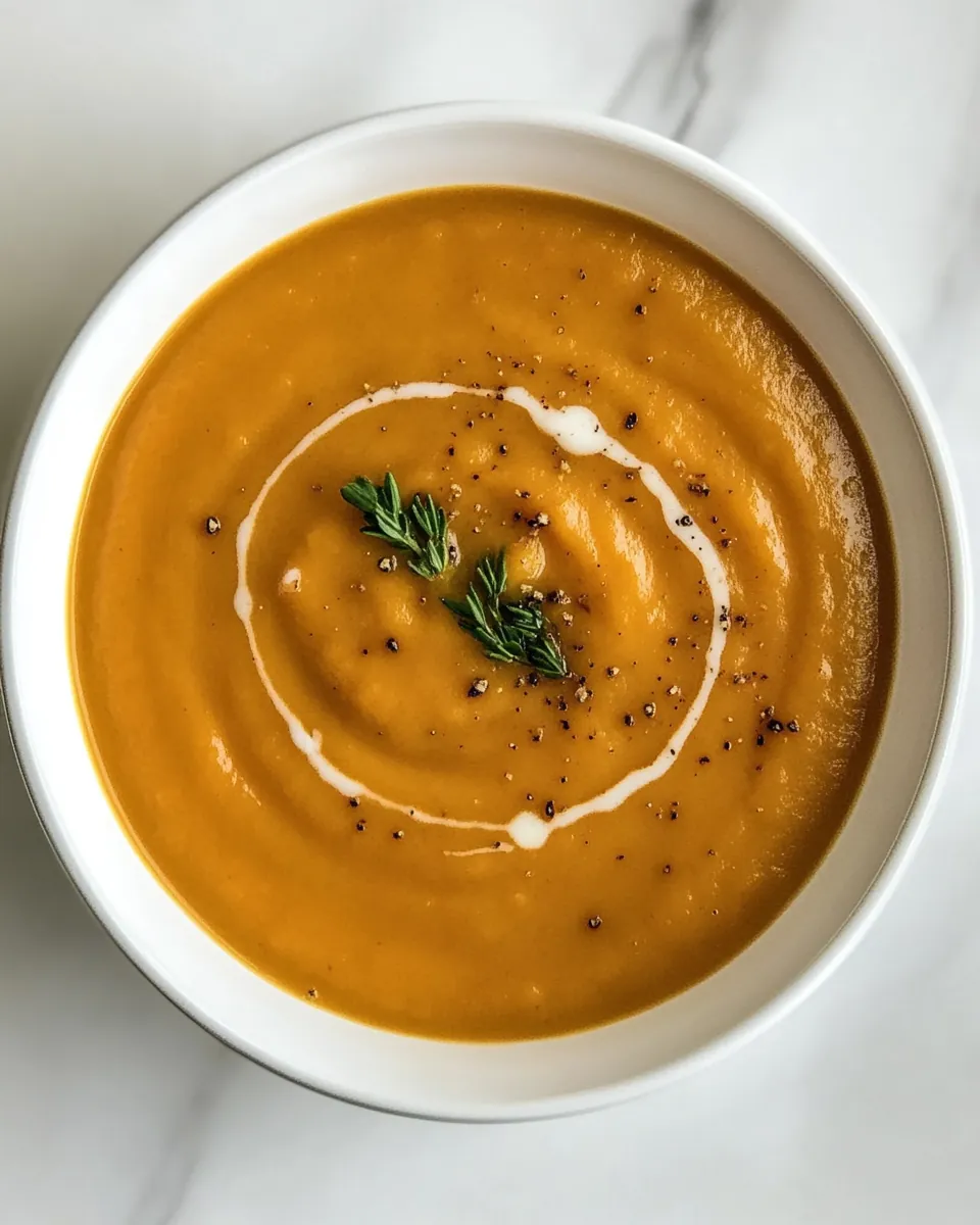 Maple Roasted Sweet Potato Carrot Soup