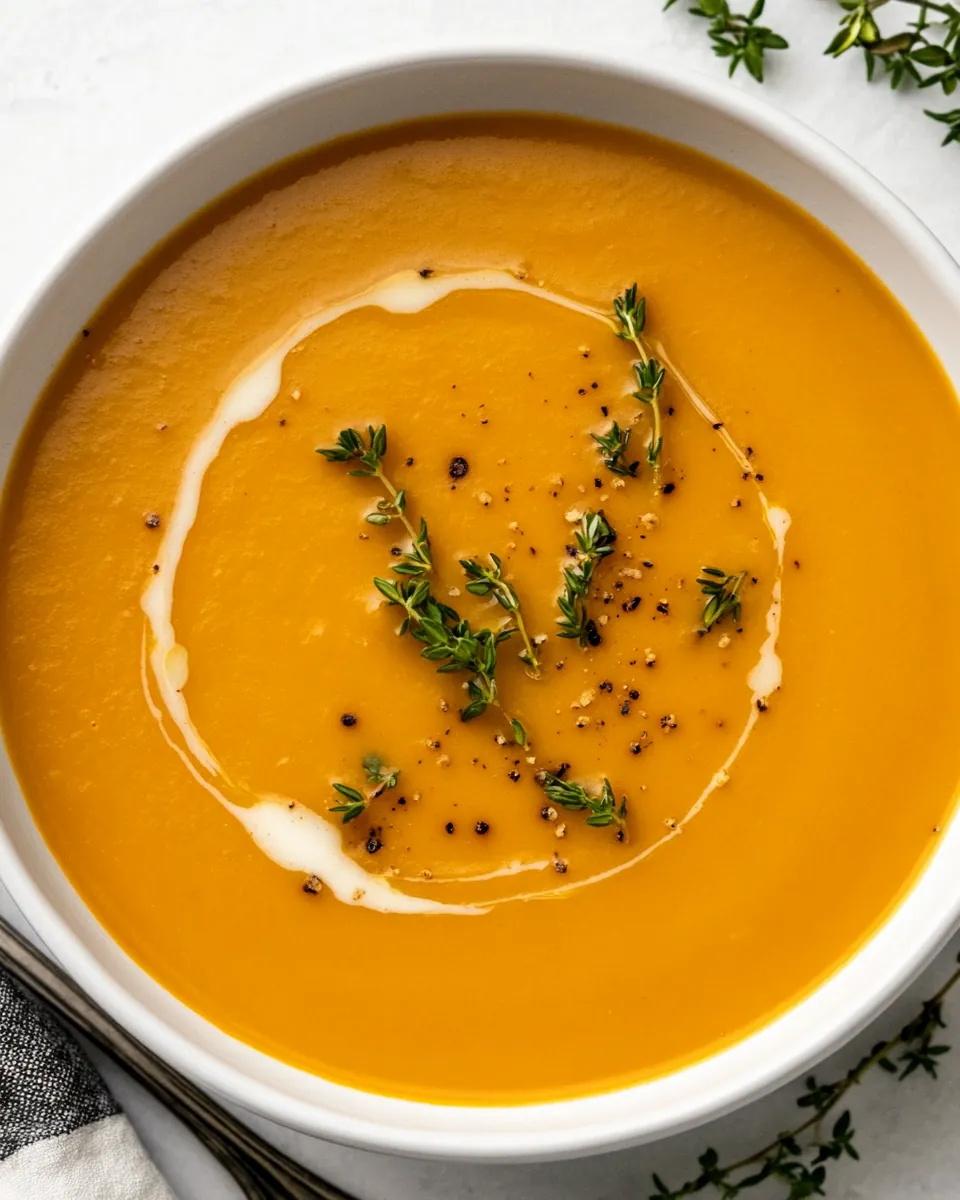 Maple Roasted Sweet Potato Carrot Soup