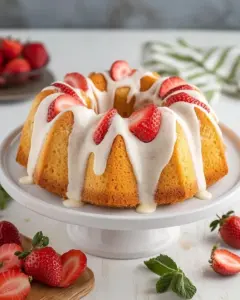 Marbled Strawberry Bundt Cake