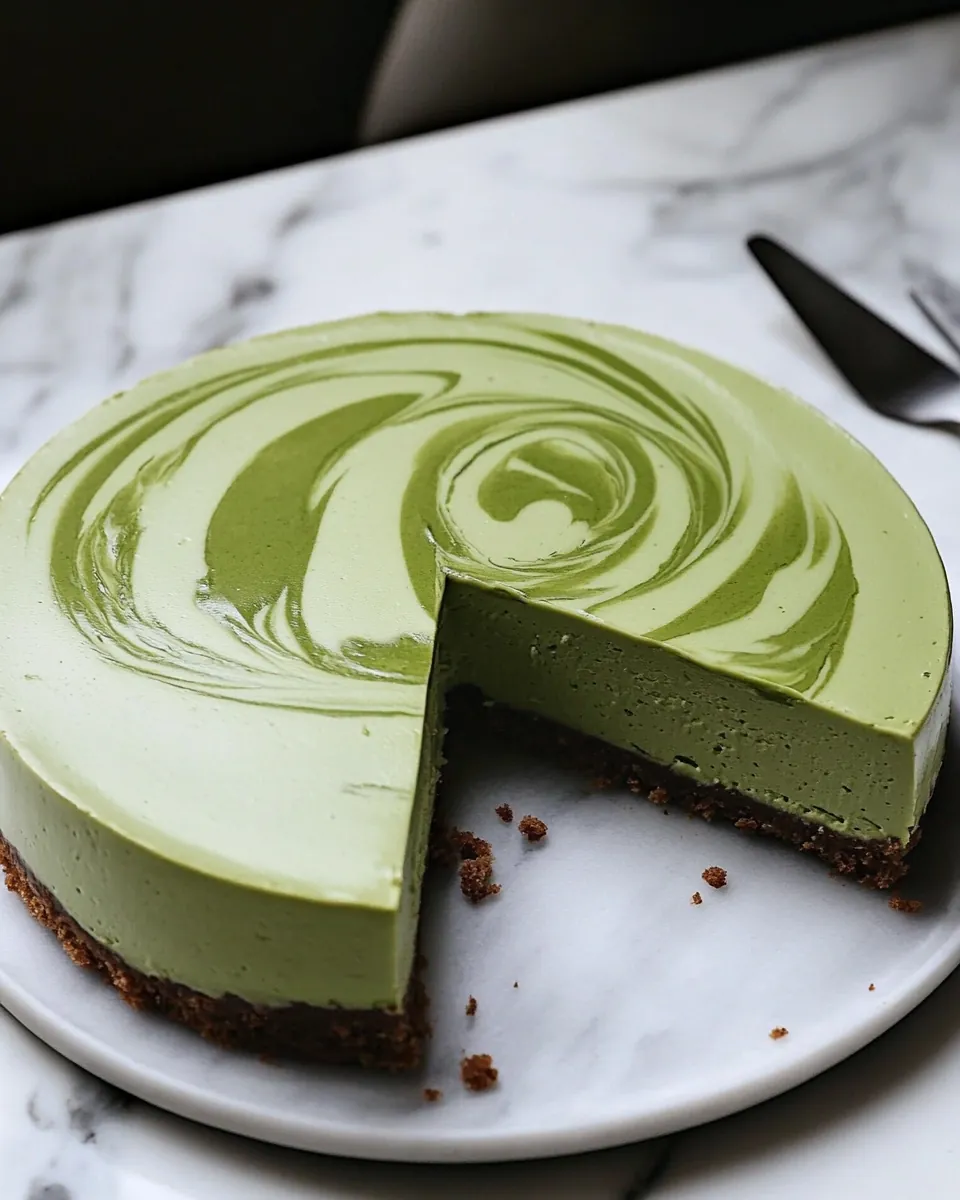 Matcha Swirl Cheesecake