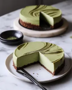 Matcha Swirl Cheesecake