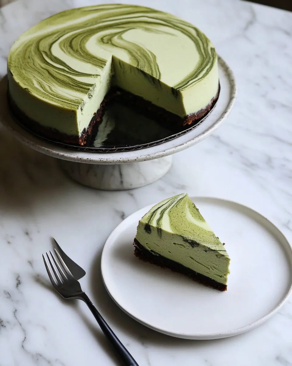 Matcha Swirl Cheesecake