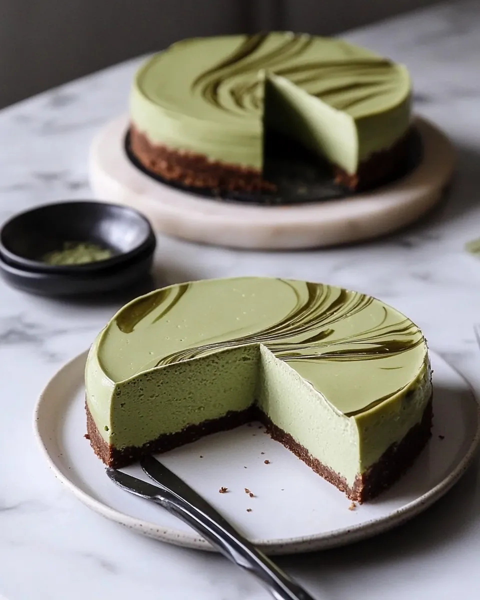 Matcha Swirl Cheesecake