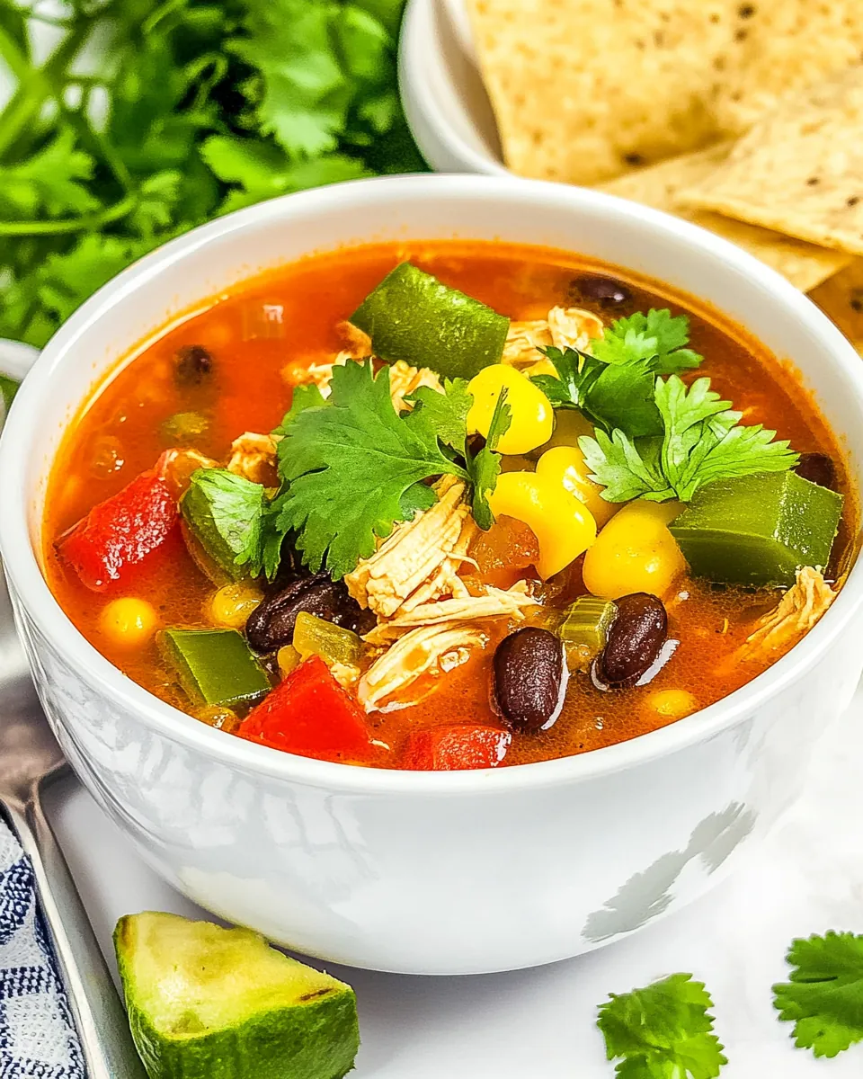 Mexican Chicken Rice Soup