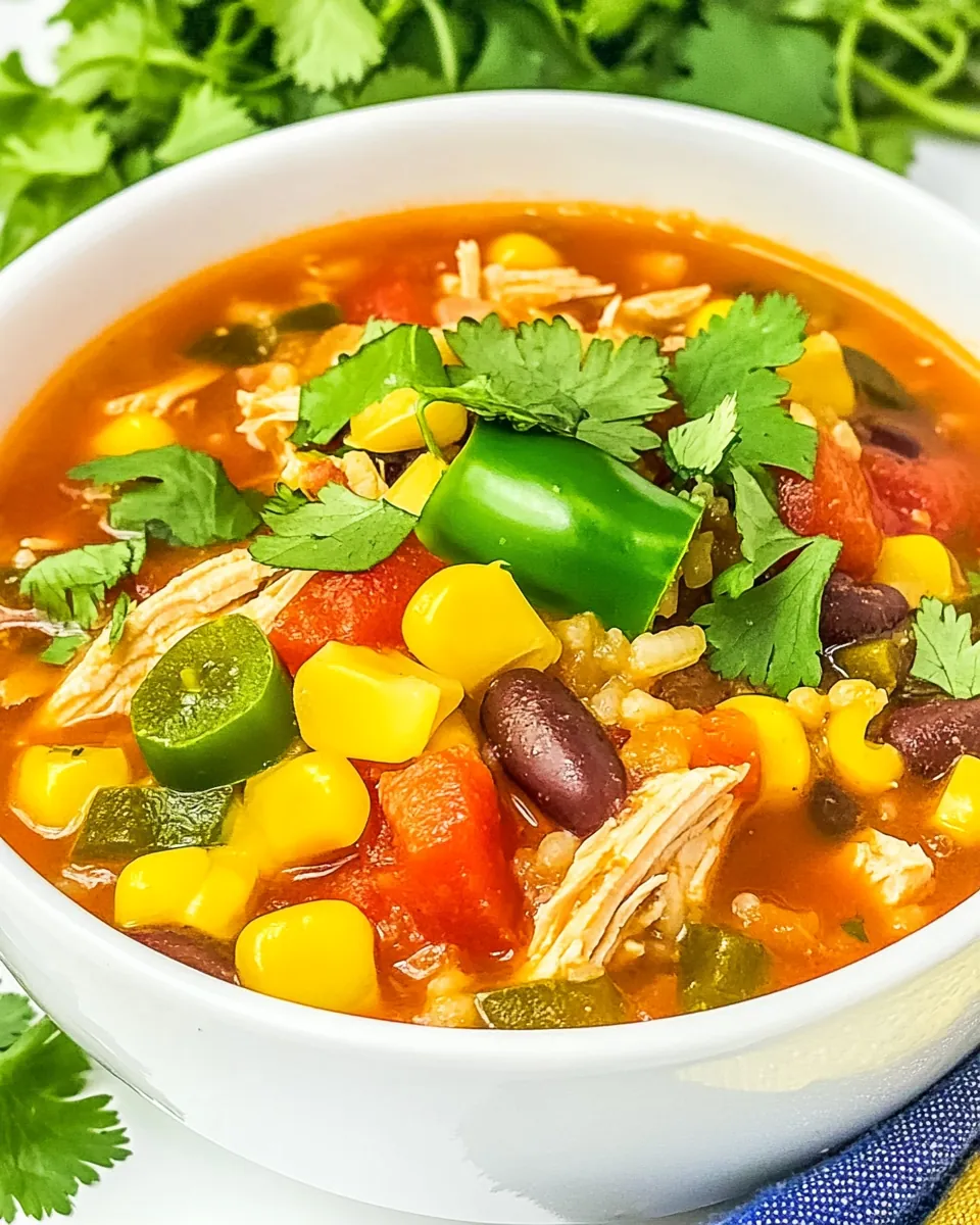 Mexican Chicken Rice Soup