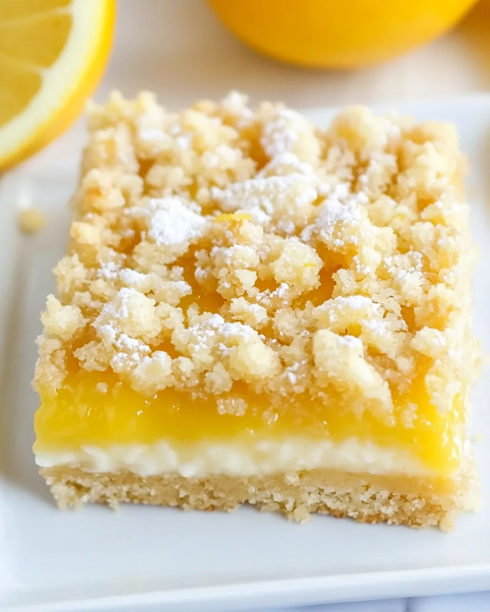 Meyer Lemon Streusel Bars