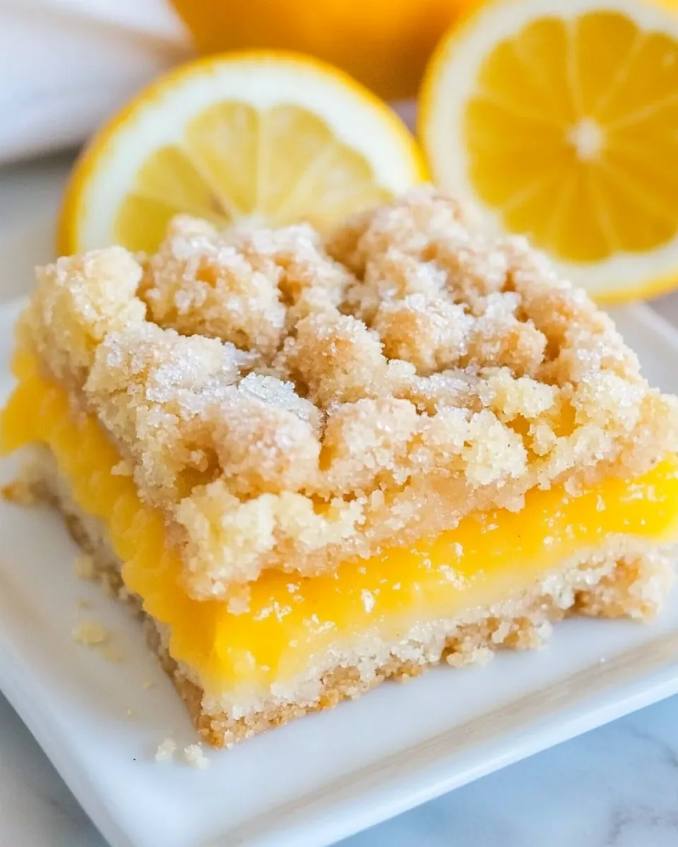 Meyer Lemon Streusel Bars