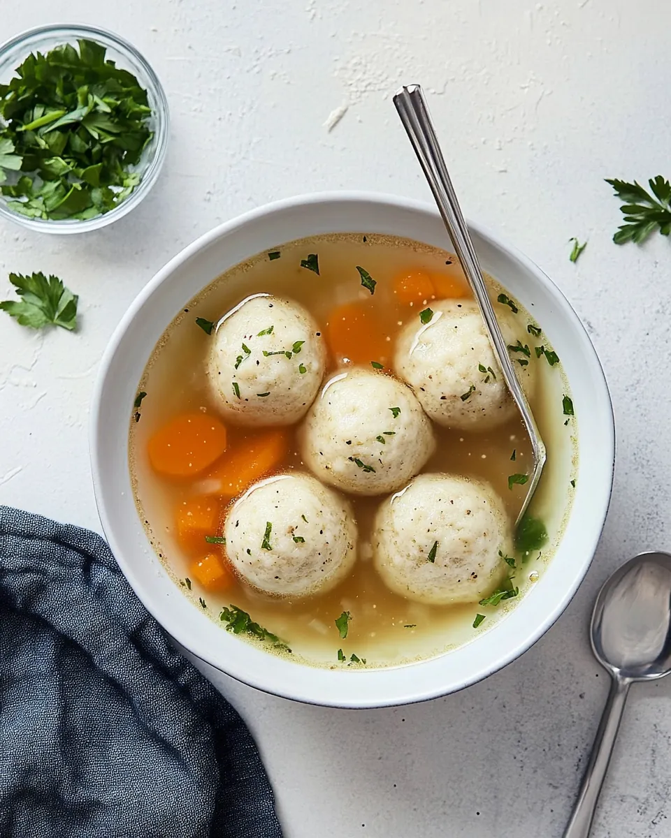Mini Matzah Ball Soup