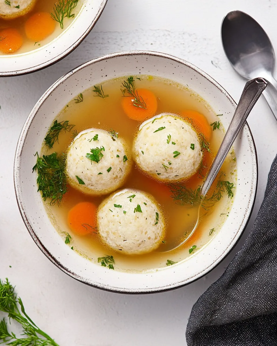 Mini Matzah Ball Soup