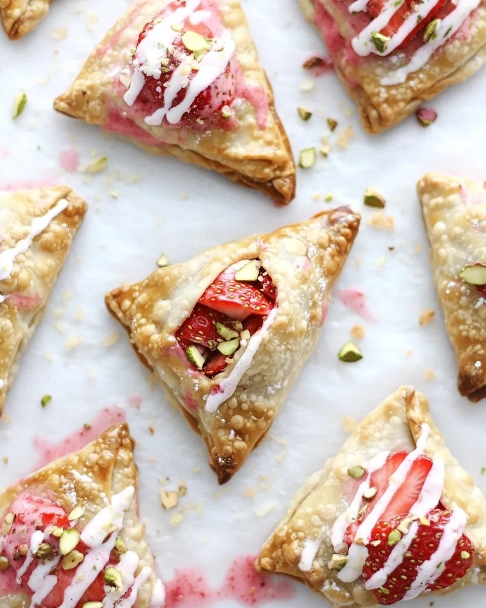 Mini Strawberry Pistachio Turnovers