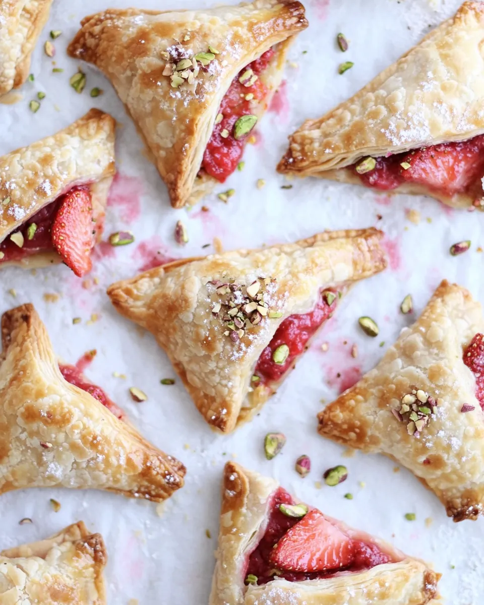 Mini Strawberry Pistachio Turnovers