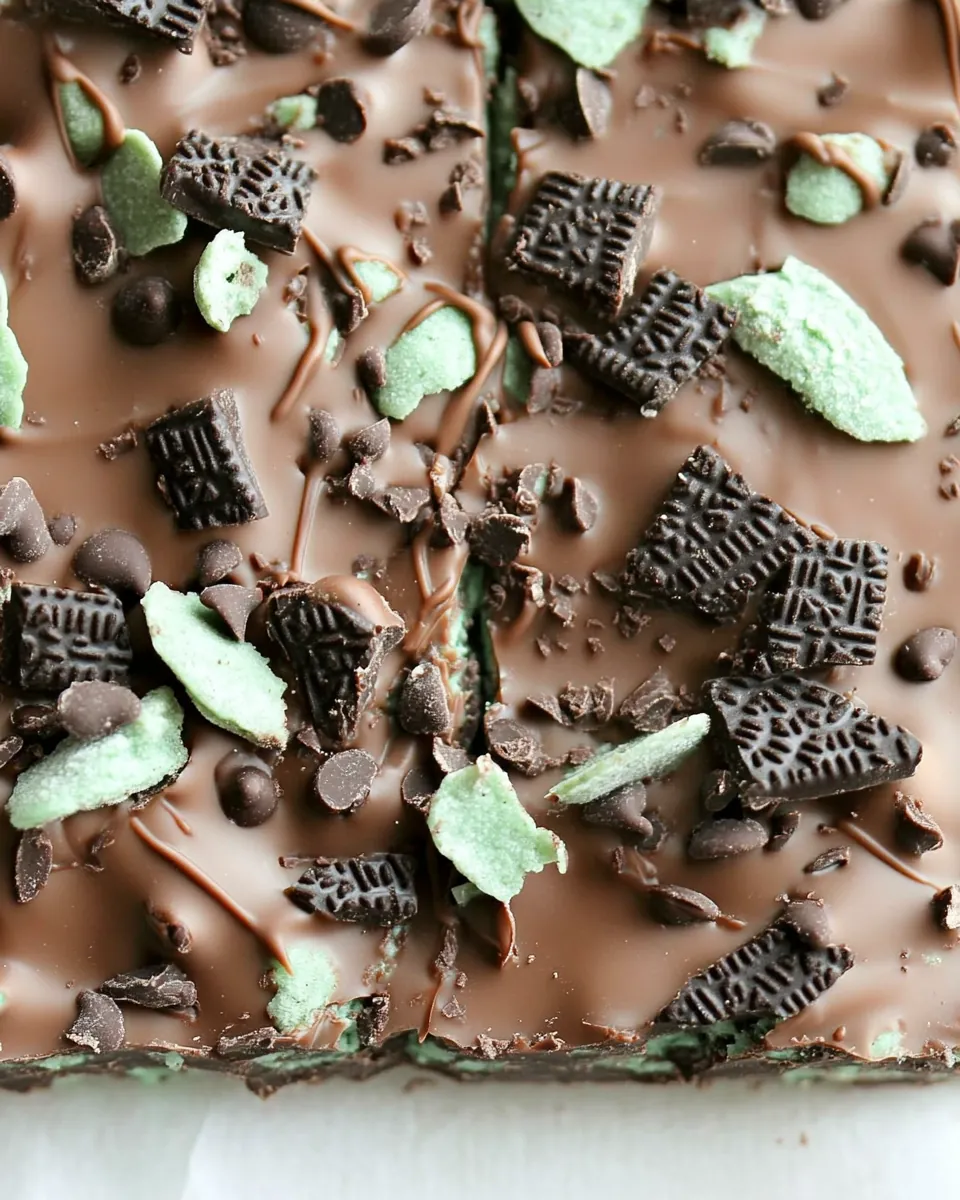 Mint Oreo Chocolate Bark