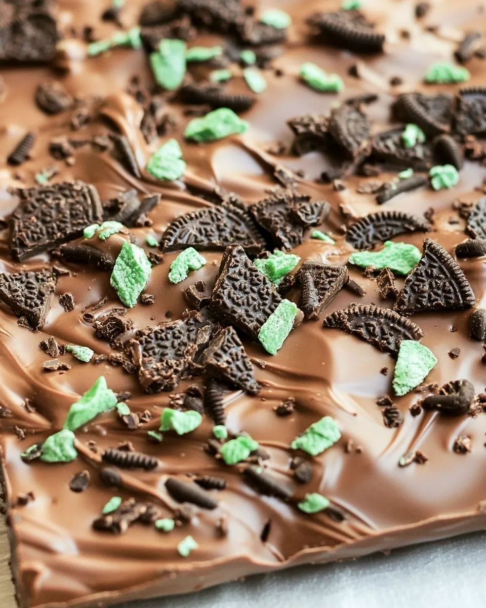 Mint Oreo Chocolate Bark