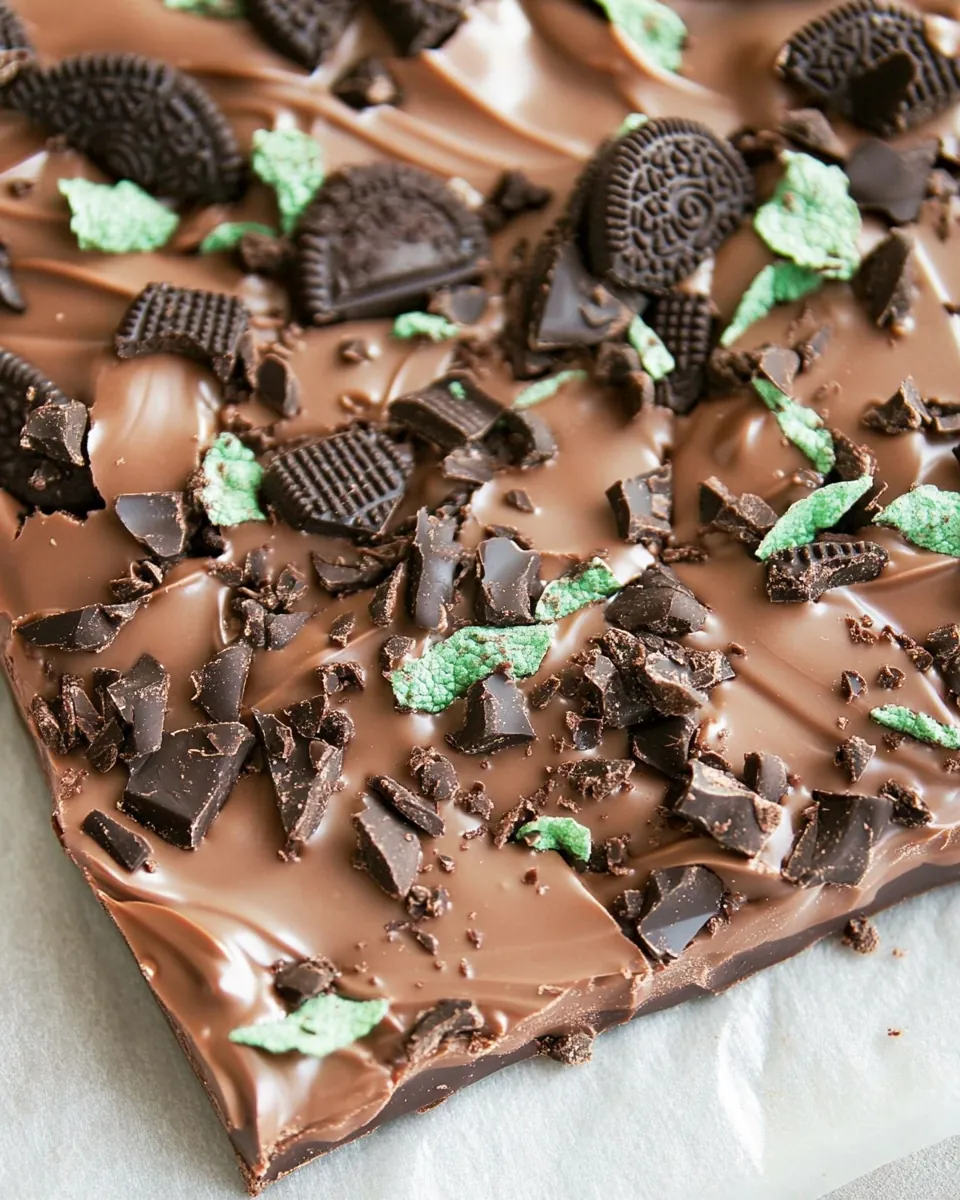 Mint Oreo Chocolate Bark