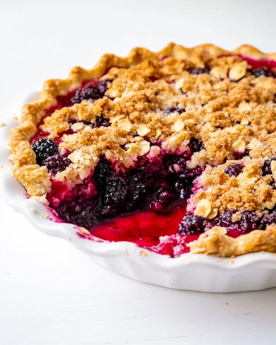 Mixed Berry Streusel Pie